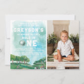 Invitation Trou Dans Un Garçon De Golf Premier Anniversaire P (Devant)