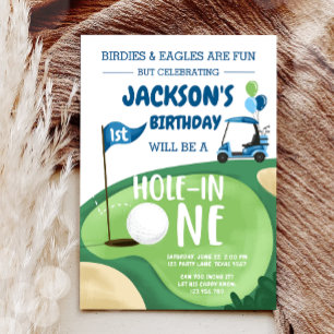Invitation Trou Dans Un Garçon De Golf Premier Anniversaire P