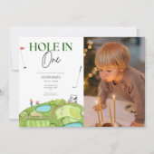 Invitation Trou dans un garçon premier anniversaire (Devant)