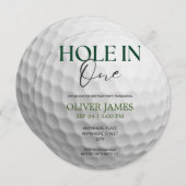 Invitation Trou dans un garçon premier anniversaire (Devant / Derrière)