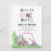 Invitation Trou Dans Une Première Partie De Golf Anniversaire (Devant)