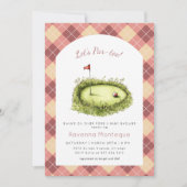 Invitation Trou de golf argyle pêche laisse bébé de tee par B (Devant)