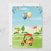 Invitation Trou De Golf En Un Garçon Premier Anniversaire Par (Dos)