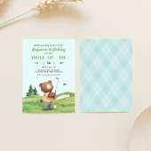 Invitation Trou En Un Garçon De Golf Bleu Premier Anniversair