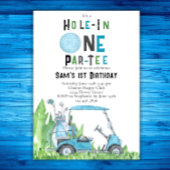 Invitation Trou En Un Garçon Golf Premier Anniversaire