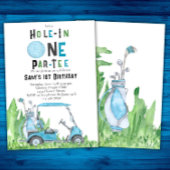 Invitation Trou En Un Garçon Golf Premier Anniversaire