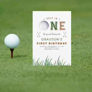 Invitation Trou en un Golf 1er Anniversaire
