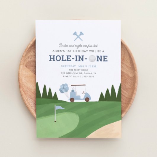 Invitation Trou en un Golf 1er anniversaire