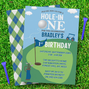 Invitation Trou en un Golf 1er anniversaire