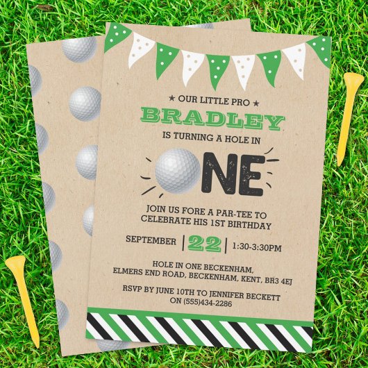 Invitation Trou en un | Golf 1er Anniversaire