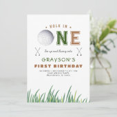 Invitation Trou en un Golf 1er Anniversaire (Debout devant)