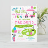 Invitation Trou En Un Golf 1Er Anniversaire Par Tee Invitatio (Debout devant)