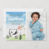 Invitation Trou en un Golf 1er Anniversaire Photo (Devant)