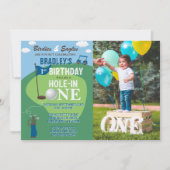 Invitation Trou en un Golf 1er Anniversaire Photo (Devant)