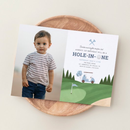 Invitation Trou en un Golf 1er Anniversaire Photo