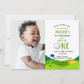Invitation Trou En Un Golf Anniversaire Par-tee Photo Invitat (Devant)