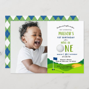 Invitation Trou En Un Golf Anniversaire Par-tee Photo Invitat