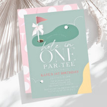 Trou en un Golf Fairway Par-Tee Fille 1er Annivers