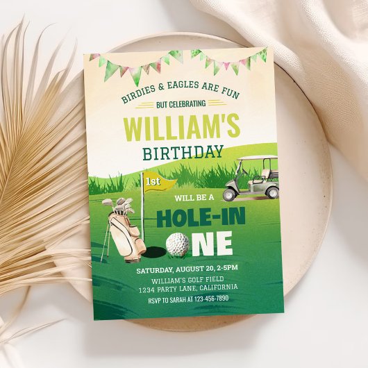 Invitation Trou en un Golf Par tee 1er anniversaire