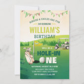 Invitation Trou en un Golf Par tee 1er anniversaire (Devant)