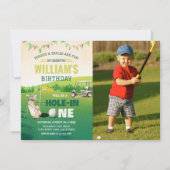 Invitation Trou en un Golf Par tee 1er Anniversaire Photo (Devant)