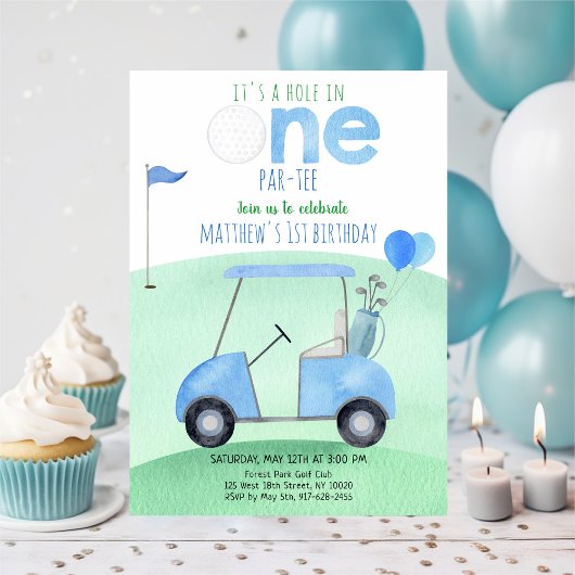 Invitation Trou En Un Golf Premier Anniversaire