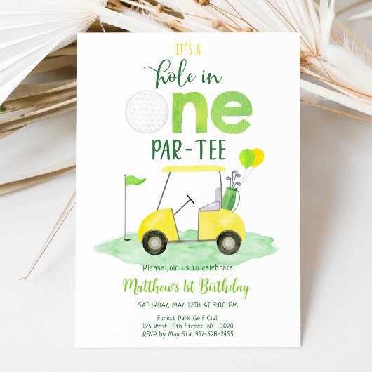 Invitation Trou En Un Golf Premier Anniversaire Par-tee