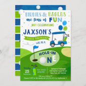 Invitation Trou En Un Golf Première Anniversaire Par Tee Invi (Devant / Derrière)