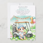 Invitation Trou en un seul garçon de golf 1er anniversaire Pa (Devant)