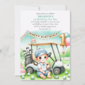 Invitation Trou en un seul garçon de golf 1er anniversaire Pa (Devant)