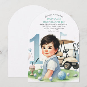 Invitation Trou en un seul garçon de golf 1er anniversaire Pa