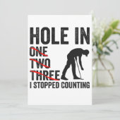 Invitation Trou en un sur deux arbres Je me suis arrêté de co (Debout devant)