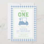 Invitation Trou en un sur le par Tee Boy 1er anniversaire (Devant)