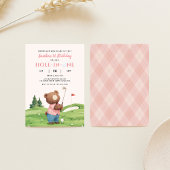 Invitation Trou En Une Fille De Golf Rose Premier Anniversair