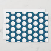 Invitation Trou en une marine Golf Thème Garçons Premier Anni (Dos)