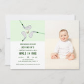 Invitation Trou moderne en un par golf Anniversaire Photo (Devant)