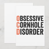 Invitation Trouble Obsessif de Cornhole Cadeau Drôle de Cornh (Devant / Derrière)