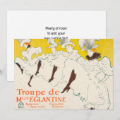 Invitation Troupe de Mademoiselle Eglantine, Toulouse Lautrec (Devant / Derrière)