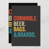 Invitation Trous de sacs de bière et planches Cadeau drôle vi (Devant / Derrière)