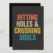 Invitation Trous frappants et âmes écrasantes Cadeau drôle de (Devant / Derrière)