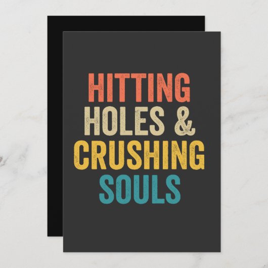 Invitation Trous frappants et âmes écrasantes Cadeau drôle de (Devant / Derrière)