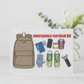 Invitation Trousse de survie d'urgence (Debout devant)