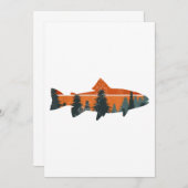 Invitation Trout Fly Fishing Nature Outdoor Fisherman (Devant / Derrière)