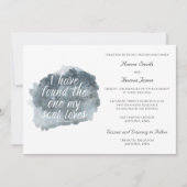 Invitation Trouvé Celui que mon âme aime Bible Verse Mariage (Devant)