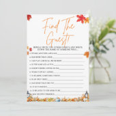 Invitation TROUVER LE JEU DE Baby shower INVITÉ PETIT CITROUI (Debout devant)