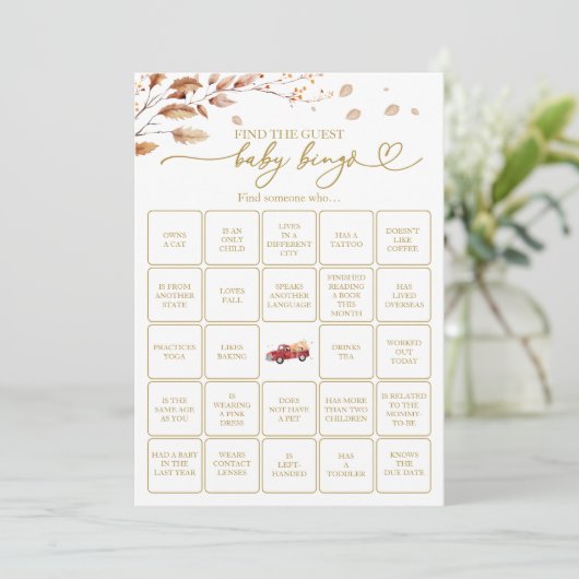 Invitation Trouver Le Jeu De Bingo Bébé Invité (Debout devant)