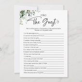 Invitation Trouver Le Jeu De Fête des mariées Invité (Devant)