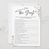 Invitation Trouver Le Jeu De Fête des mariées Invité (Devant)