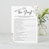 Invitation Trouver Le Jeu De Fête des mariées Invité (Debout devant)