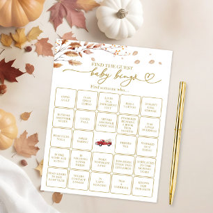 Invitation Trouvez le jeu de bingo Baby Guest